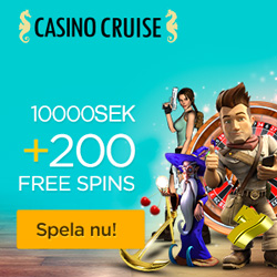 CasinoCruise Welcome Package 10.000 + 200 FS SWE SEK 250x250